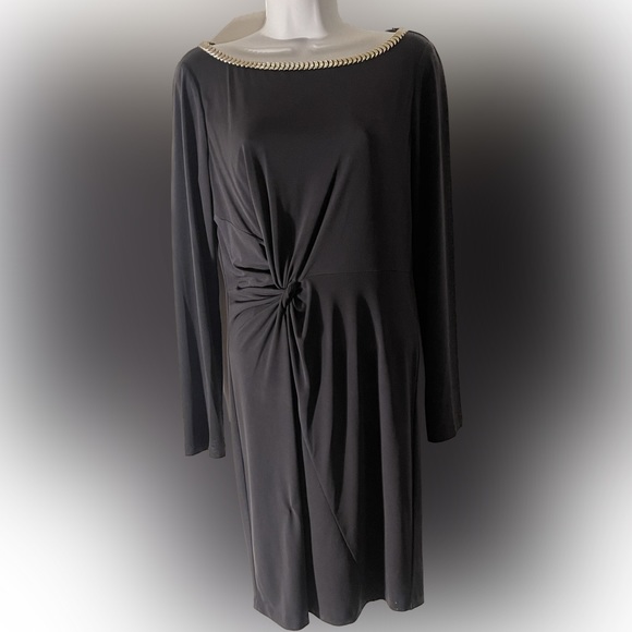 Womens Gray Jessica Simpson Long Sleeve Dress Size 8 - Picture 1 of 7